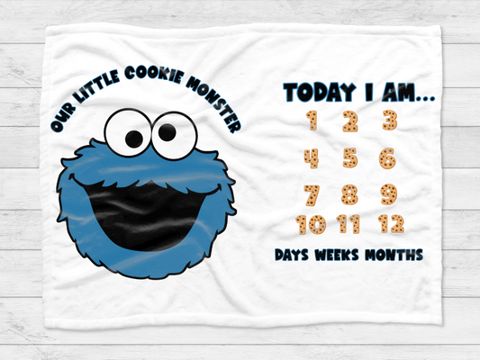 Cookie Monster Milestone Blanket