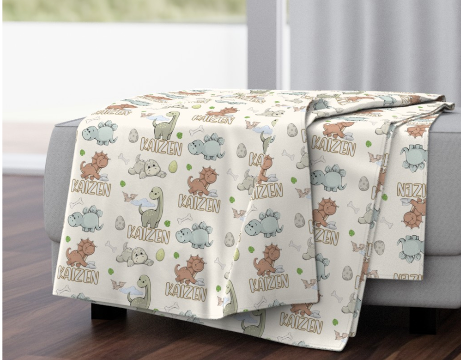 Baby Dino Blanket Set