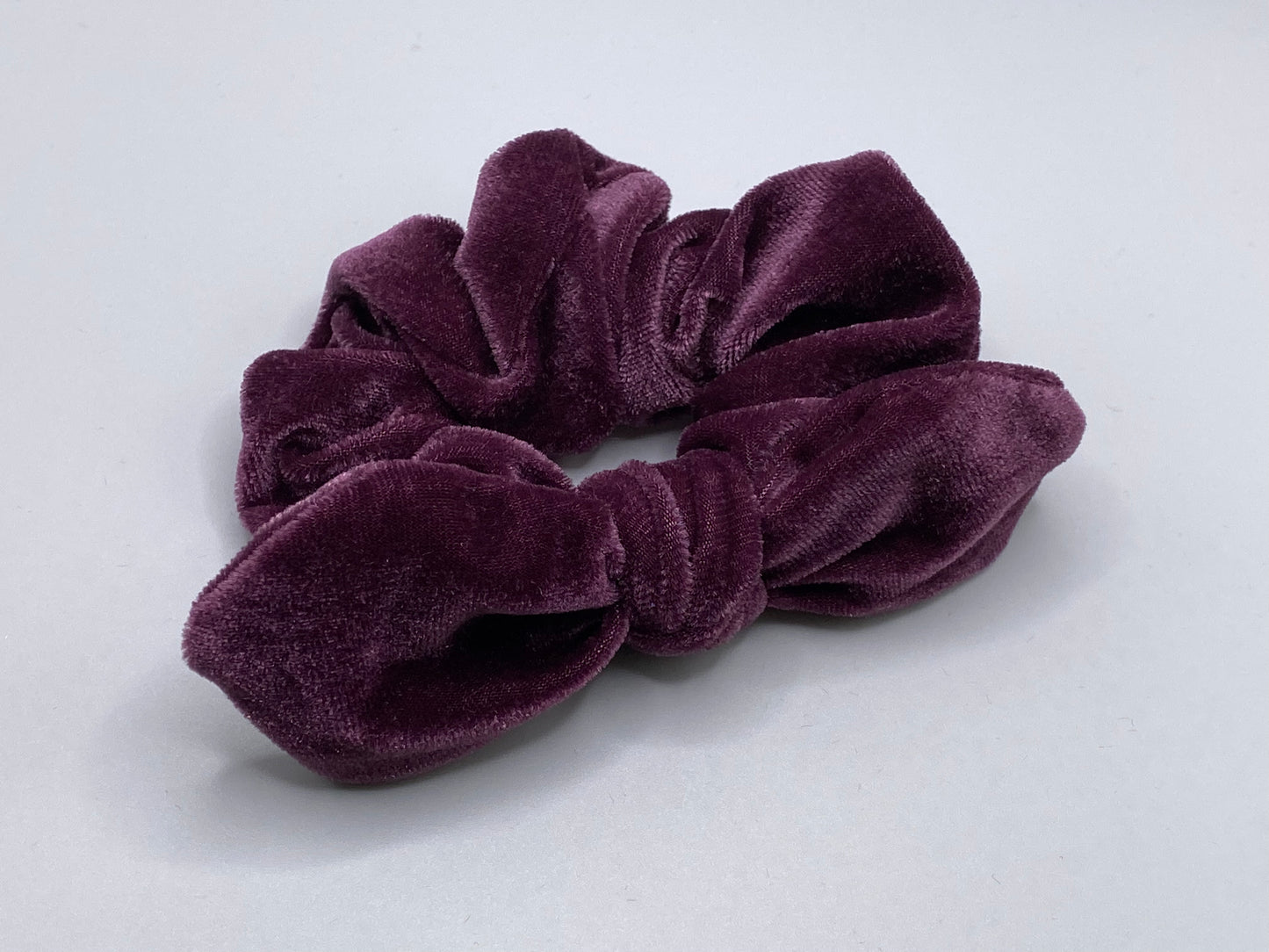 velvet scrunchies purple