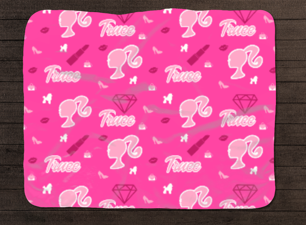 Barbie Girl Blanket Set