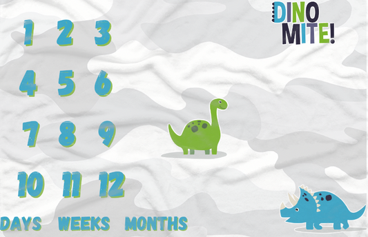 Dino-Myte Milestone Blanket
