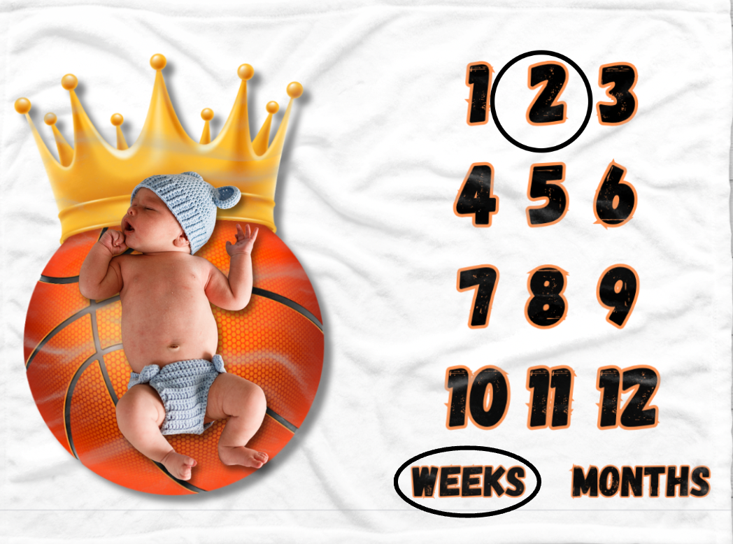 King of Basketball Milestone Blanket