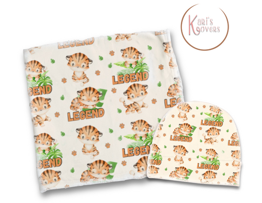 Tiger Baby Blanket Set