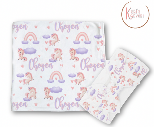 Unicorn Blanket Set