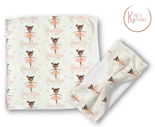 Our Little Ballerina Blanket Set (African American)