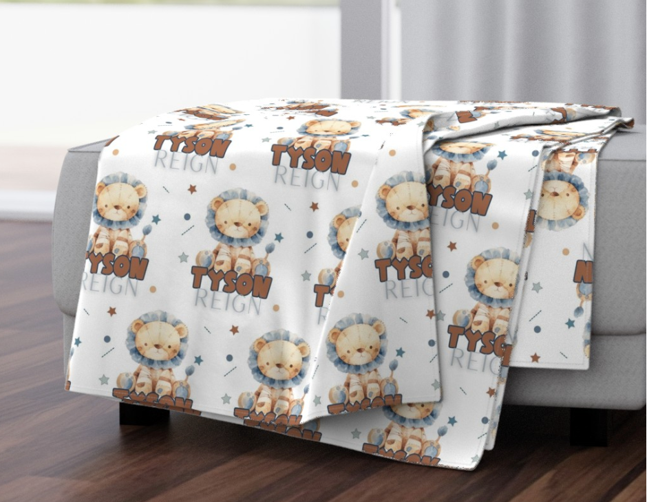 Patch Lion Blanket Set