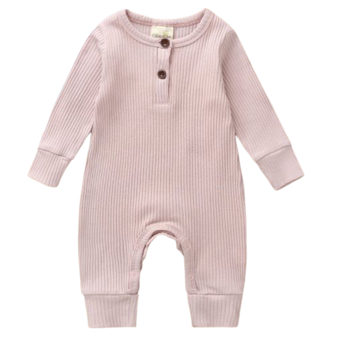 kuddle jumpsuit light pink / 0-3 mo