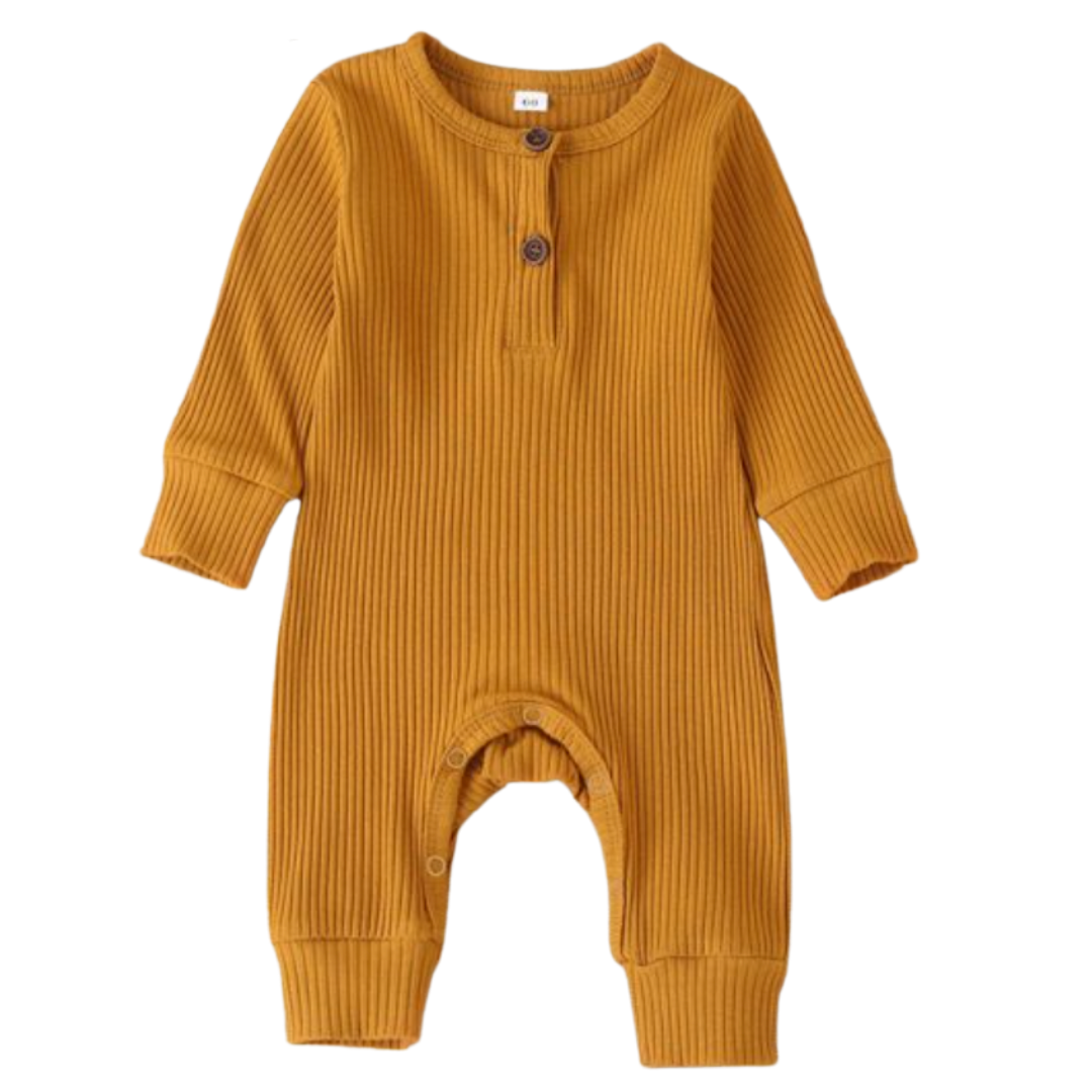 kuddle jumpsuit light brown / 0-3 mo