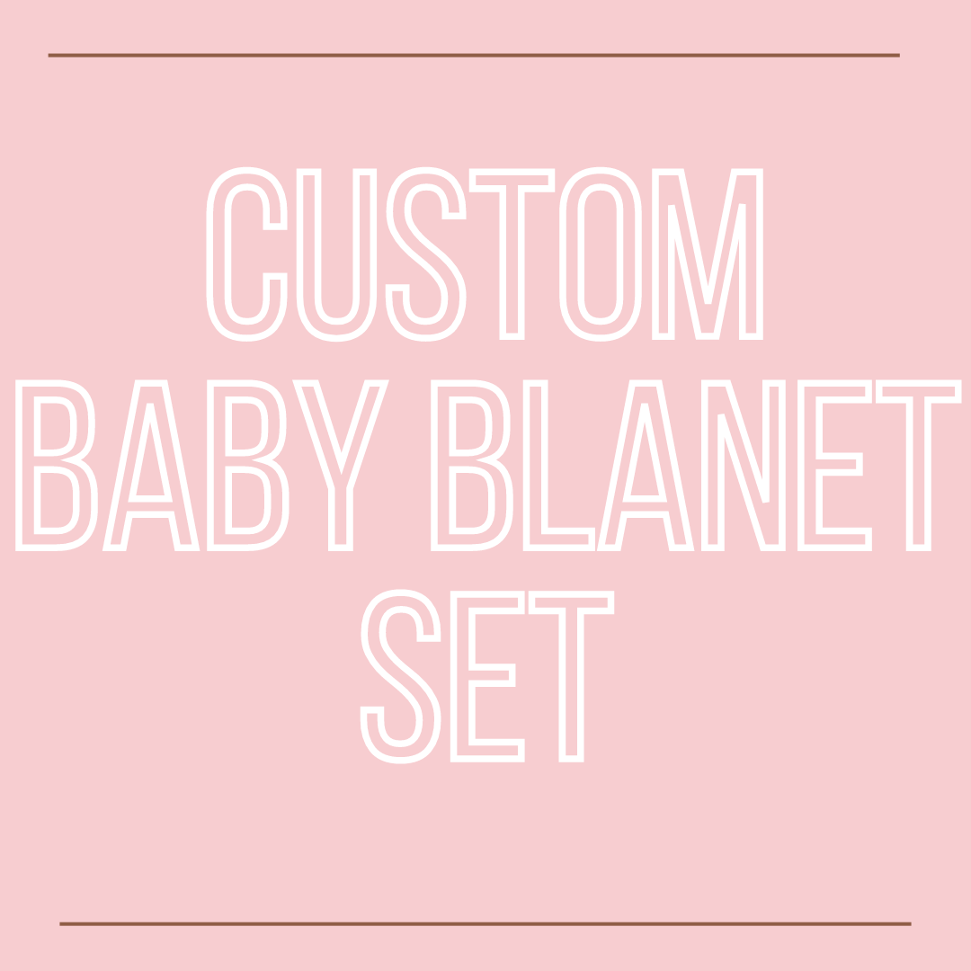 custom baby blanket set