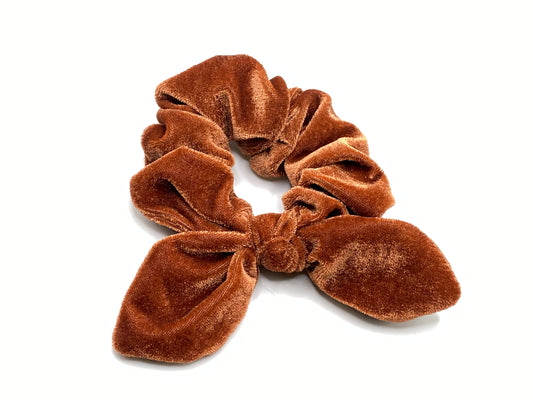 velvet scrunchies copper