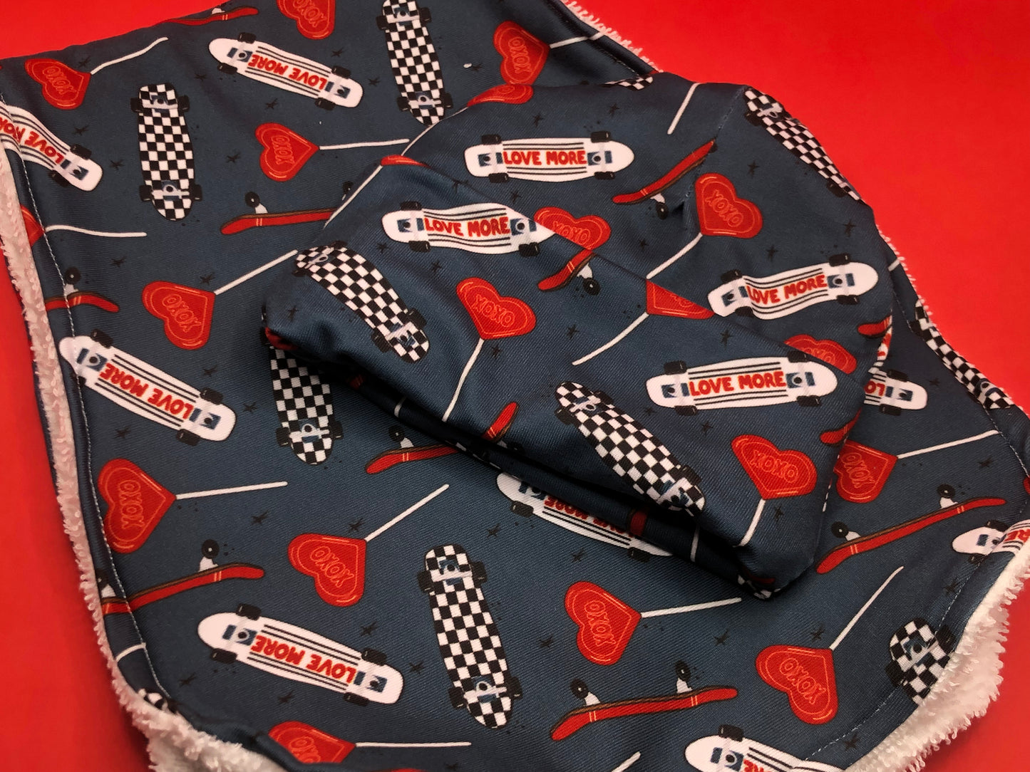 love more baby boy beanie & burpcloth set