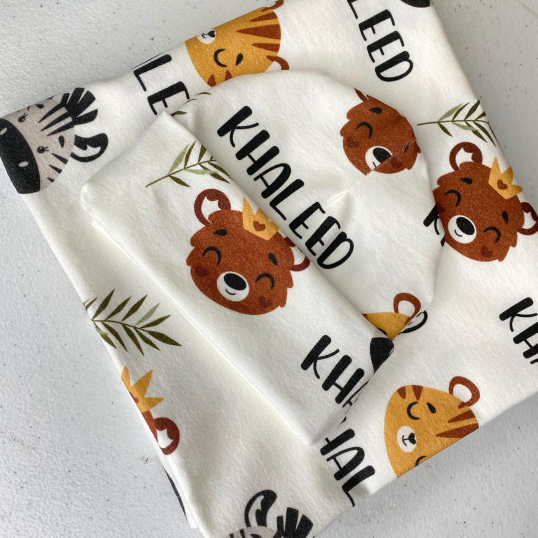 zoo animals blanket