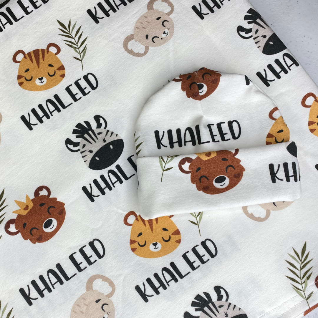 zoo animals blanket