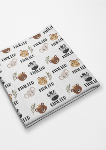 zoo animals blanket